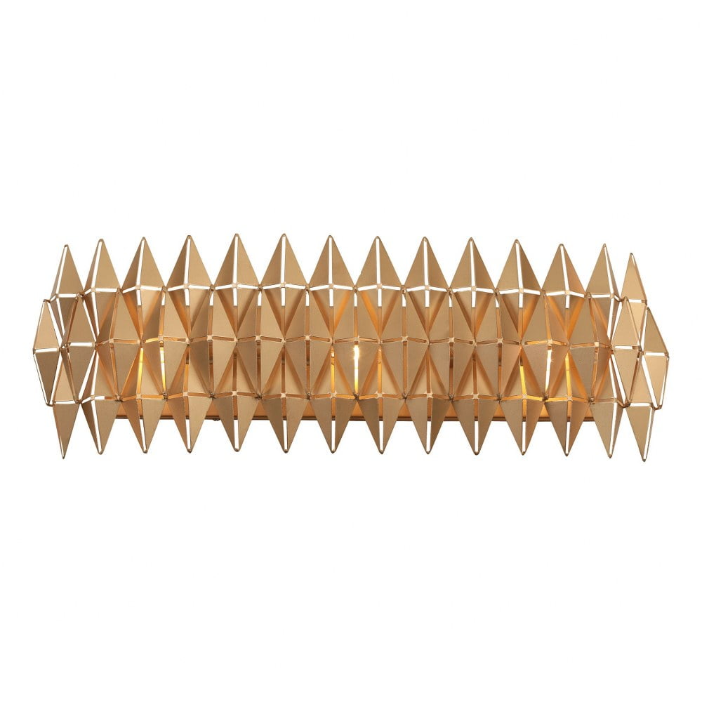 French Gold 3-Light Dimmable Steel Vanity Light