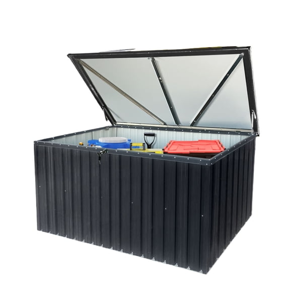 344 Gallon Deck Storage Box, Outdoor Garden Organizer for Tools & Gear, Doubles as Table/Stool, Classic Design for Patio