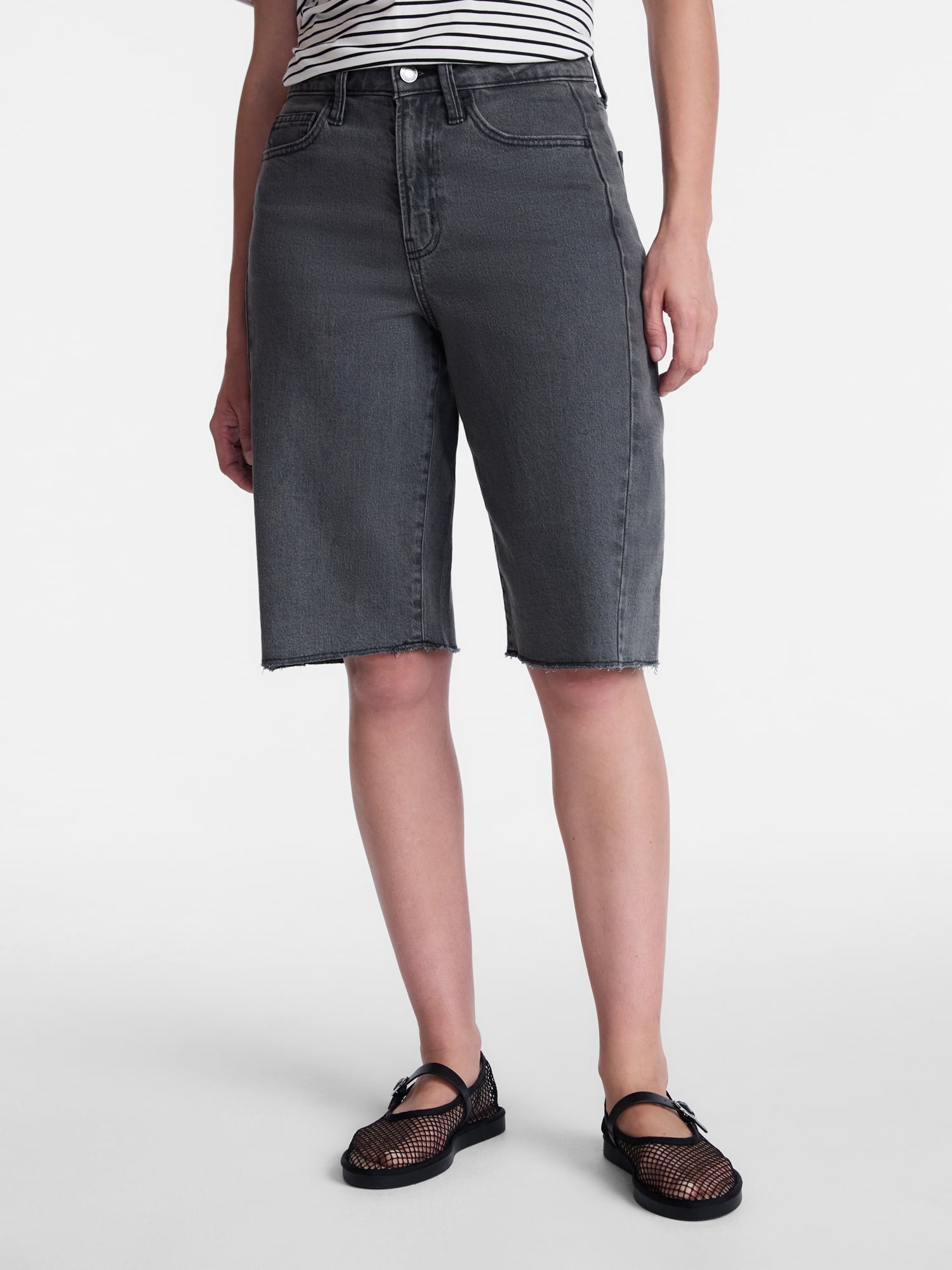 Time and Tru Women's Barrel Bermuda Shorts, Sizes 0-20