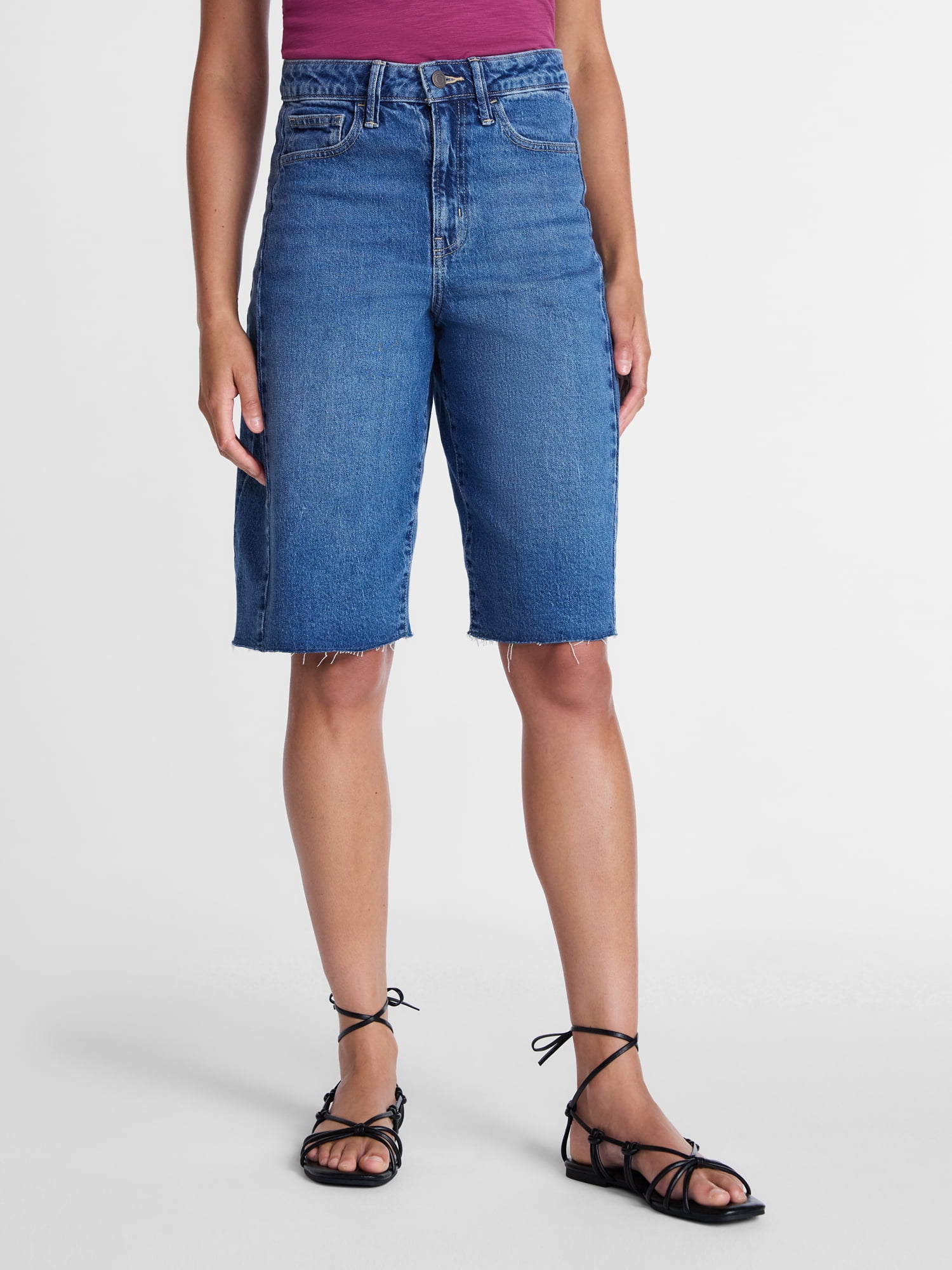 Time and Tru Women's Barrel Bermuda Shorts, Sizes 0-20