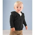 thumbnail image 1 of 3446 Infant Hooded Zip Front Sweatshirt With Pockets, Black, Size - 12, 1 of 1