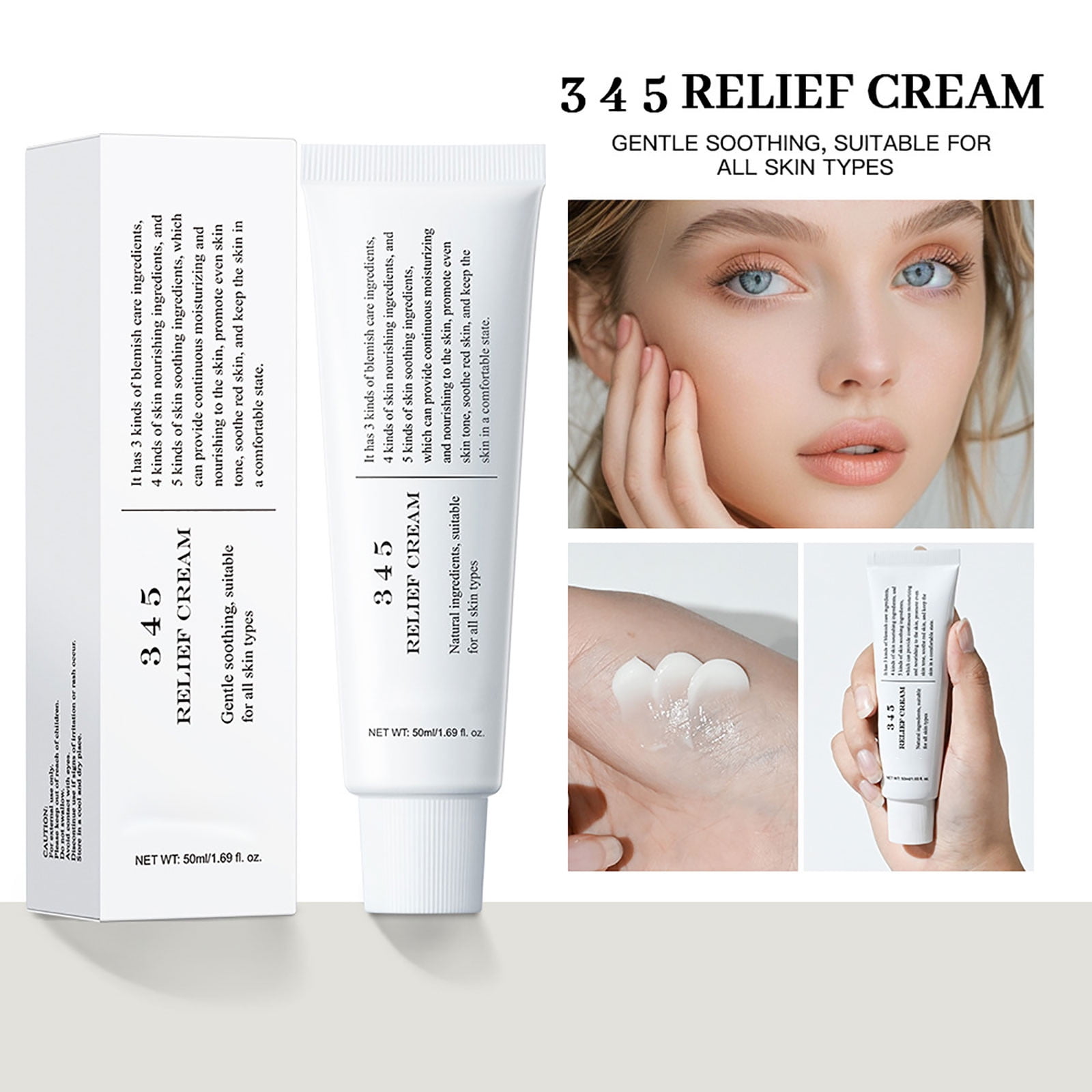 345 Relief Cream Face Moisturizer Prone Skin Oily Skin Post Soothing ...