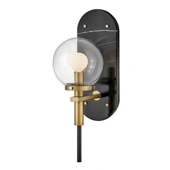 34590BK Hinkley Lighting Gilda - 1 Light Wall Sconce In Transitional and Glam Style-16.25 Inches Tall and 5.5 Inches Wide-Black Finish