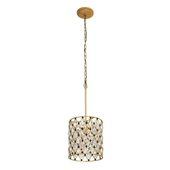345P01FGMB-Varaluz Lighting-Windsor - 1 Light Pendant-French Gold/Matte Black Finish