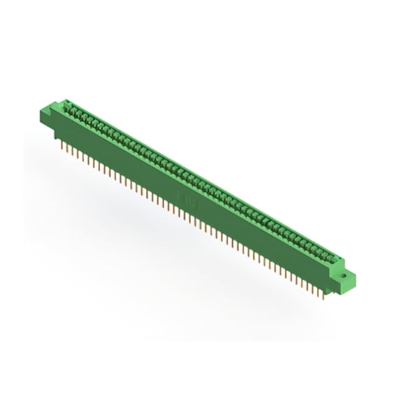346-100-520-802 Connector 100 Position Female Non Specified - Dual Edge Gold 0.125 (3.18mm) Green