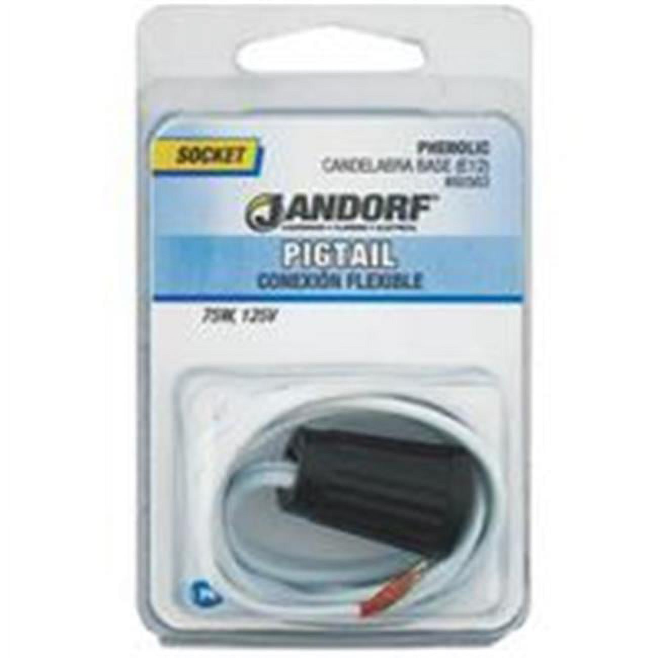 3466828 SOCKET W/WIRE LEAD CNDL Jandorf Phenolic Candelabra Base