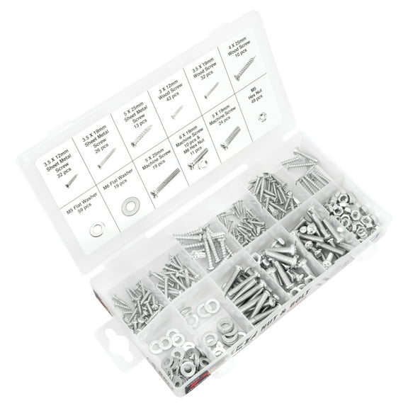 Performance Tool W5222 347pc Metric Nut Bolt Assortment With Case