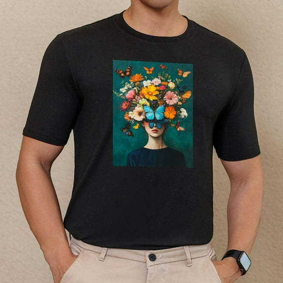 348 Print Short Sleeve T-Shirt,, Suitable for upper body fashion