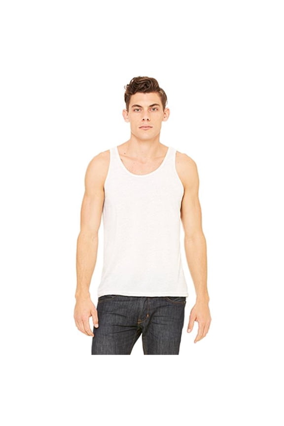 3480 Unisex Jersey Tank - Oatmeal Triblend, Medium
