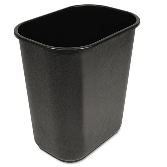 3485202 28 qt. Plastic Soft-Sided Wastebasket - Black