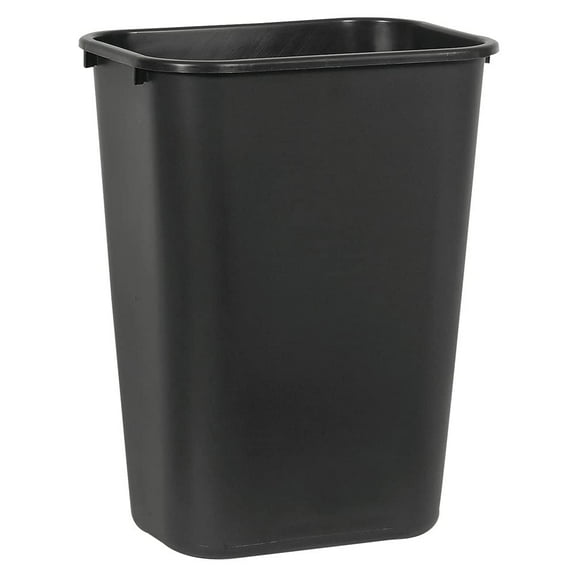 3485203 41 Quart Plastic Soft-Sided Wastebasket - Black