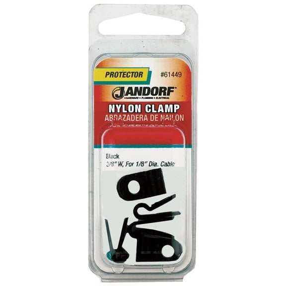 Jandorf 61449 Cable Clamp, Nylon, Black