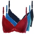 thumbnail image 1 of 34C Bras for Women Underwire Push Up Lace Bra Pack Padded Contour Everyday Bras A 34C, 1 of 5