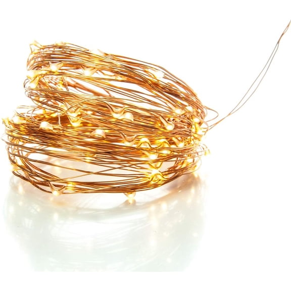 34Ft USB Fairy String Lights, 105 LED 8 Modes Warm White Lights for Home, Party, Wedding