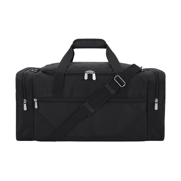 34L Duffel Bag, 21 inch Gym Bag with Multiple Pockets for Travel Sports and Weekend Trips,Black
