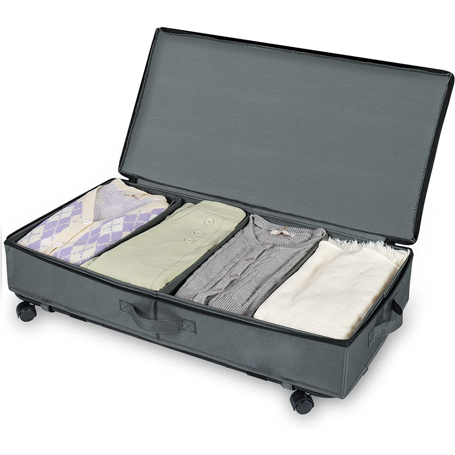 Simplify Non Woven Under the Bed Storage Box, Faux Jute