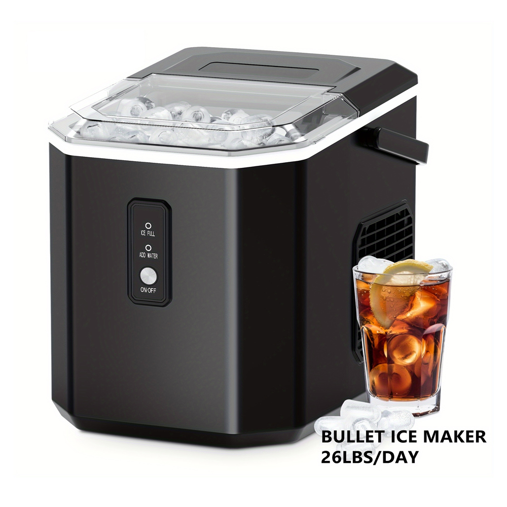 34Lbs Nugget Ice Maker And 26Lbs Bullet Ice Maker, Soft Chewable