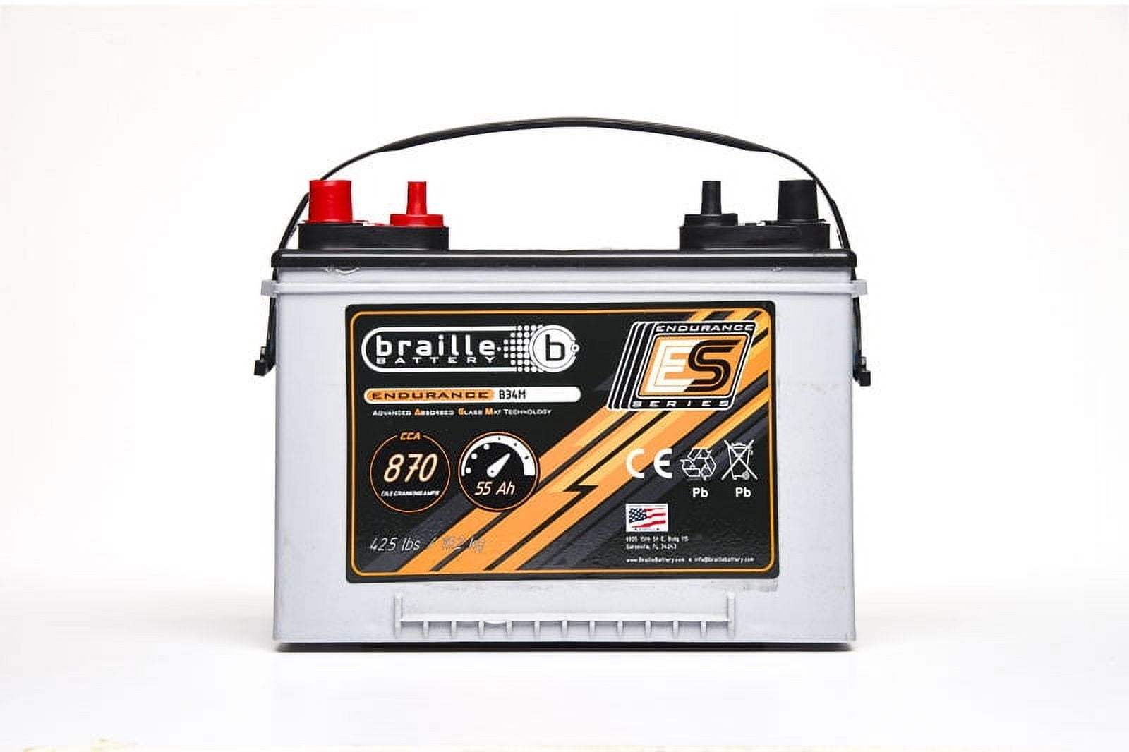 Braille 34M Marine Endurance AGM Battery 870 CCA Braille 34M Marine Endurance AGM Battery 870 CCA