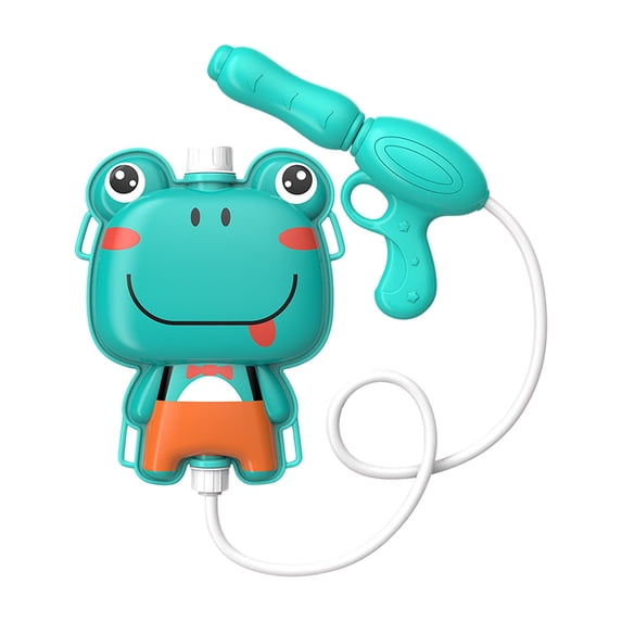 34Oz Backpack Water Spray Toy Summer Cartoon Frog Shape Large Capacity with Adjustable Straps for Outdoor Beach Pool Play