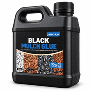 34Oz Black Mulch Binder for Landscape Rock, Concentrated Gravel Adhesive, 12 Water Mix Ratio, Non-Toxic, Fast Dry for Pea Gravel & Landscaping