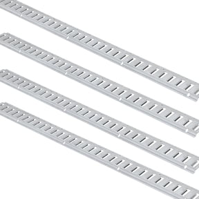 34PCS 5FT E-Track Rail Kit - 8 Steel Rails, 2 Single Slots, 8 O Rings, 8 D-Ring Tie-Offs, 8 End Caps - Cargo & Motorcycle Tie Down Straps Accessories - Secure Transport