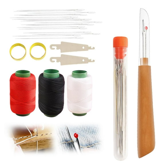 34PCS Sewing Tool Set, 2026 New Big Eye Stainless Steel Hand Sewing Needles Kit, Portable DIY Craft Set for Handcraft Lovers & Home Repairs