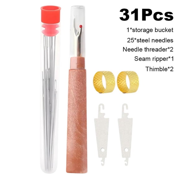 34PCS Sewing Tool Set, Sewing Kit for Adults, Portable Sewing Supplies Accessories with Complete Sewing Supplies, Needle Thread Kit, Repair Tool for Beginner Mom Grandma Traveler