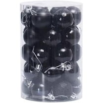 34Pcs Christmas Balls Ornaments for Xmas Tree,Hanging Balls Muti-Color Xmas Ball Ornaments Set for Holiday Party Decoration,Black