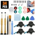 thumbnail image 1 of 34Pcs Joystick Repair Kit Fit for Nintendo Switch/Lite Joy Con Controller, EEEkit 3D Analog Sticks Left/Right Thumb Sticks Repair Tool with Switch Thumbstick Grip Caps, Tri-Wing Cross Screwdrivers, 1 of 8