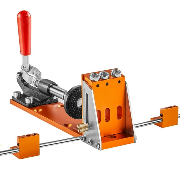 34Pcs Pocket Hole Jig Kit with C-Clamp, Step Drill & Toolbox  Adjustable Wood Joinery System for DIY Carpentry Projects