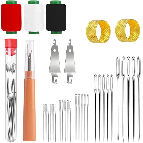 34Pcs Sewing Tool Set,TGY Needle and Thread Kit,Needles Thread Hand Repair Tools,Portable Hand Sewing Kit,Handmade Quilting & Sewing Needles Kit for Beginners,Craft DIY Lovers,Daily Use