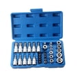 thumbnail image 1 of 34Pieces 3/8" Drive Socket Bit Set Handheld Tool Ratchet Socket Set for Car Home, 1 of 8