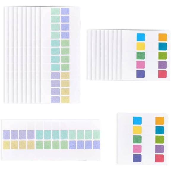 34Sheets 2 Styles Paper Index Tabs Mixed Color 71~156x65~70x0.3mm DIY