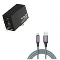 thumbnail image 1 of 34W Home Charger w Type-C 10ft USB Cable E3Z for Motorola Moto Z2 Play Z Play Droid Force Droid X4 G7 Power Play G6 - Nokia 3.1, 7.1, 8, Plus - OnePlus 5T, 6, 6T, 7 Pro - Razer Phone 2, 1 of 11