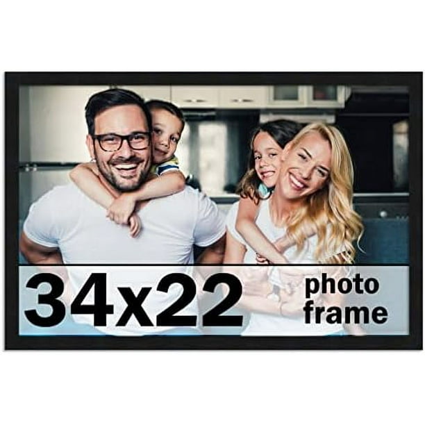34X22 Frame Black Picture Frame Complete Modern Photo Frame Includes