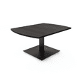 thumbnail image 1 of 34X45 Small Arc Rectangle Shaped Coffee Table With Square Metal Base, 1 of 5