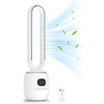 thumbnail image 1 of 34in Bladeless Tower Fan with 60°Oscillating, 3 Speeds & 3 Modes Standing Floor Fan Equipped Remote Control, 12H Timer for Indoor Room Use, 1 of 9