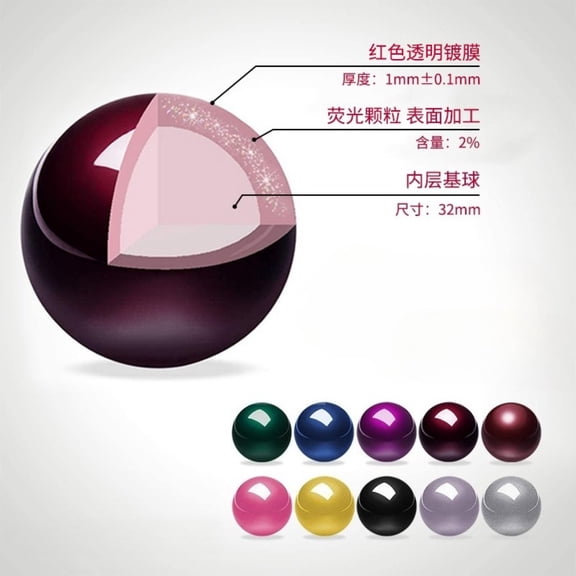 34mm Replacement Trackball, PPR-303 High-Precision Roller Ball Compatible with Multiple Ergonomic Trackball Mice