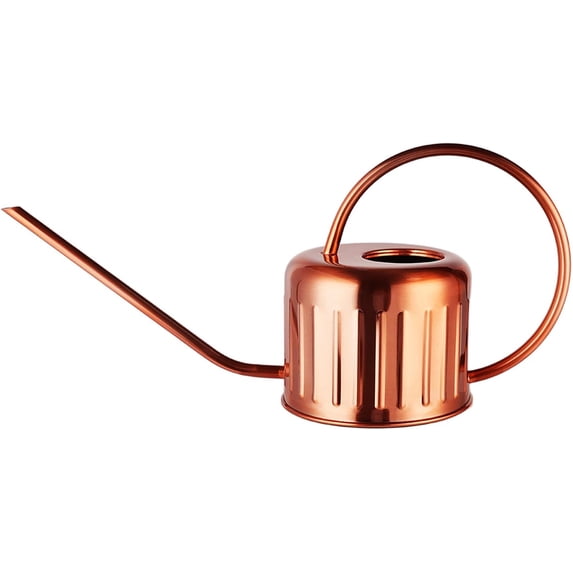 34oz/1L Stainless Steel Watering Can - Indoor/Outdoor Plant Watering Can with Long Spout, Rust-Proof for Succulents, Houseplants, Garden - Modern Minimalist Design (Copper Color)