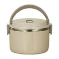 thumbnail image 1 of 34oz Adults Stainless Steel Vacuum Insulated Wide Mouth Soup Food Thermos Hot Food Jar with Keep Thermal Portable Bento Hot Food Containers Lunch Boxes with Spoon Chopstick (Beige), 1 of 8