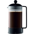 thumbnail image 1 of 34oz Brazil French Press Coffee Maker, High-Heat Borosilicate Glass, Black - Made in Portugal, 1 of 9