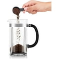 thumbnail image 1 of 34oz Chambord French Press Coffee Maker, High-Heat Borosilicate Glass, Polished Stainless Steel, 1 of 3