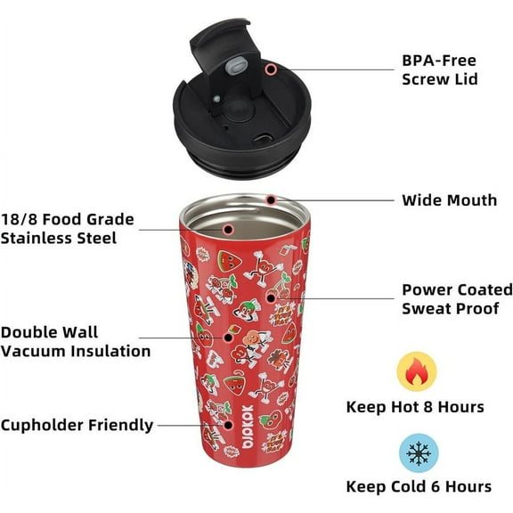 34oz Skinny Tumbler With lid And Straw Stainless Steel Travel Coffee Mug Insulated Tumblers Cups, Passionate-Red