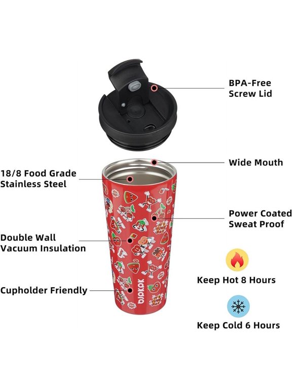 34oz Skinny Tumbler With lid And Straw Stainless Steel Travel Coffee Mug Insulated Tumblers Cups, Passionate-Red