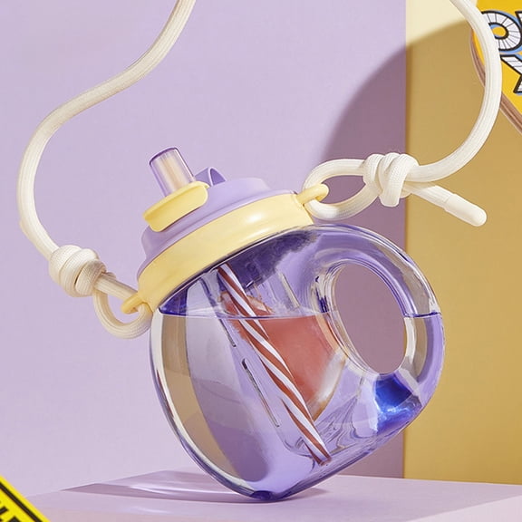 34oz Sports Water Bottle | BPA-Free Polycarbonate Shaker Cup with Straw • Drip-Proof Seal • Dual Tea & Drink Compartments • Portable Strap • Leakproof Water Bottle