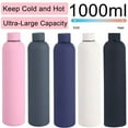 thumbnail image 1 of 34oz Stainless Steel Water Bottle | Double Walled Vacuum Insulated Water Thermos for Adults | Eco-Friendly Travel Bottles with Leak Proof Lid | Sports Coffee Straight Body Cup, 1 of 5