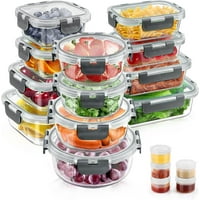 34-Piece Glass Food Storage Containers with Lids