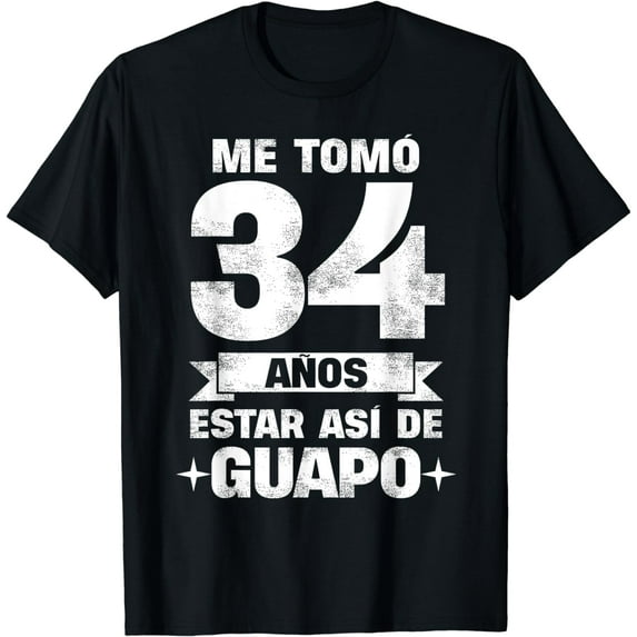 34th Birthday gift for Men in Spanish, Regalo cumpleaños 34 T-Shirt