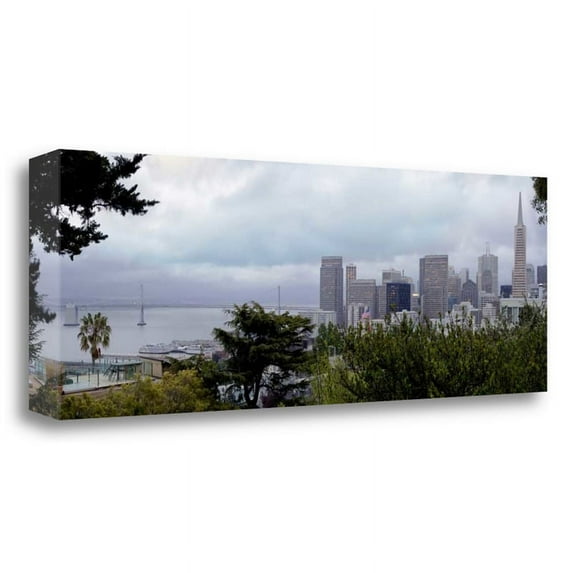 34x12 Bay Bridge Pano - 111 by Alan Blaustein Print on Canvas Fabric Multi-Color
