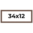 thumbnail image 1 of 34x12 Frame Brown Farmhouse Solid Wood Picture Frame Width 1.5 Inches | Interior Frame Depth 0.5, 1 of 8